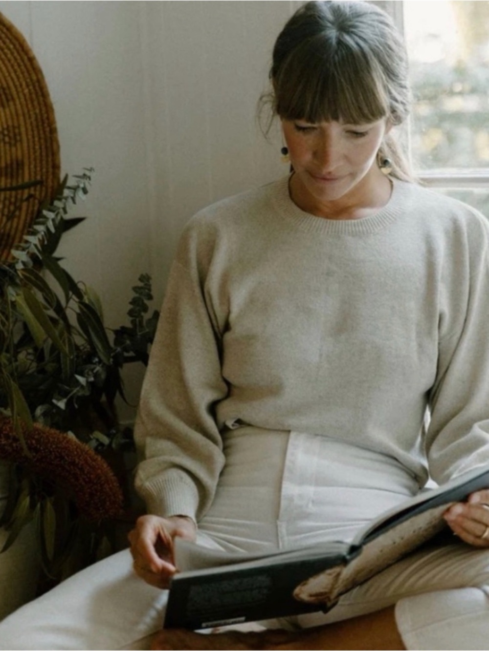 OZMA Noe Cropped Pima Linen Sweater